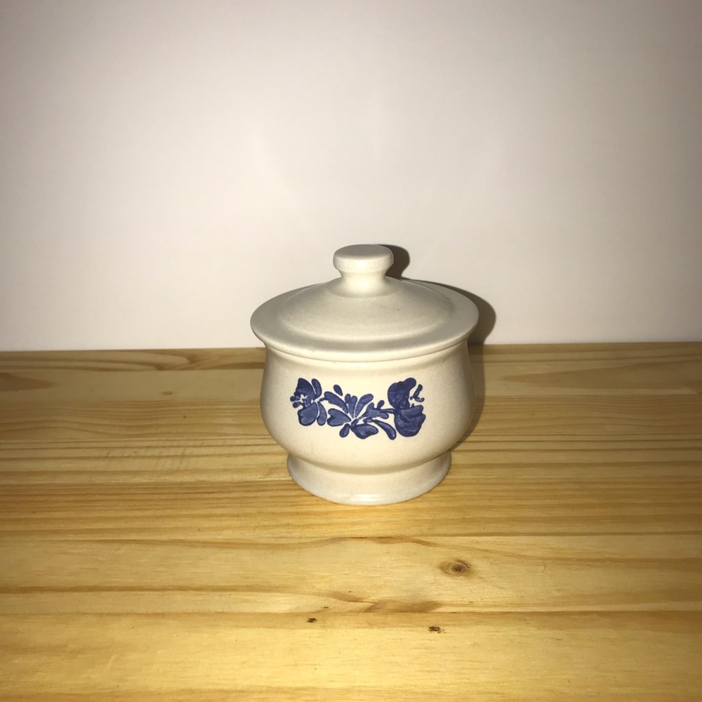 Vintage stoneware sugar dish